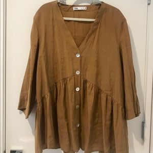 ZARA Blouse With Peplum